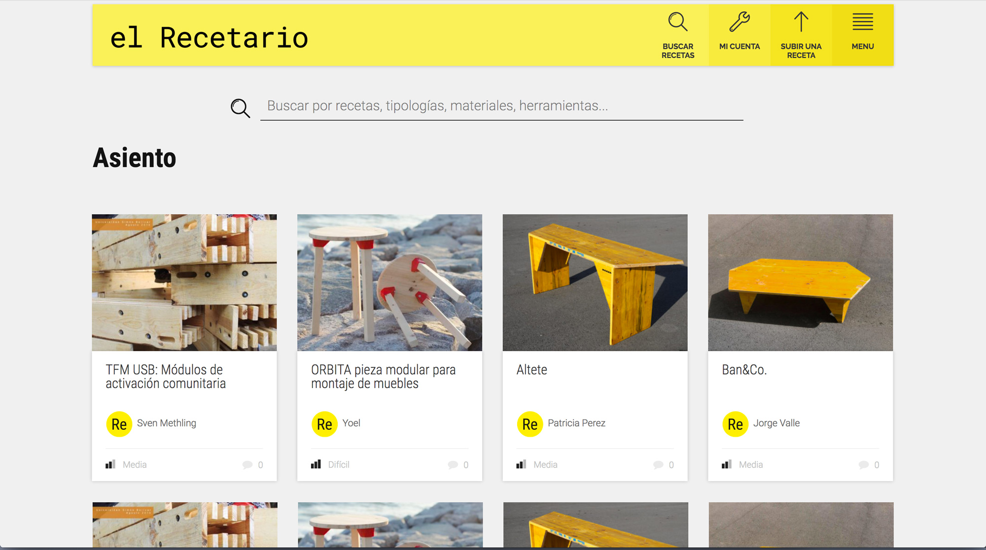 el-Recetario.net / Plataforma colaborativa de investigación y aprendizaje en en el ámbito del Diseño abierto, la Reutilización y la Autoconstrucción el-Recetario.net / Plataforma colaborativa de investigación y aprendizaje en en el ámbito del Diseño abierto, la Reutilización y la Autoconstrucción