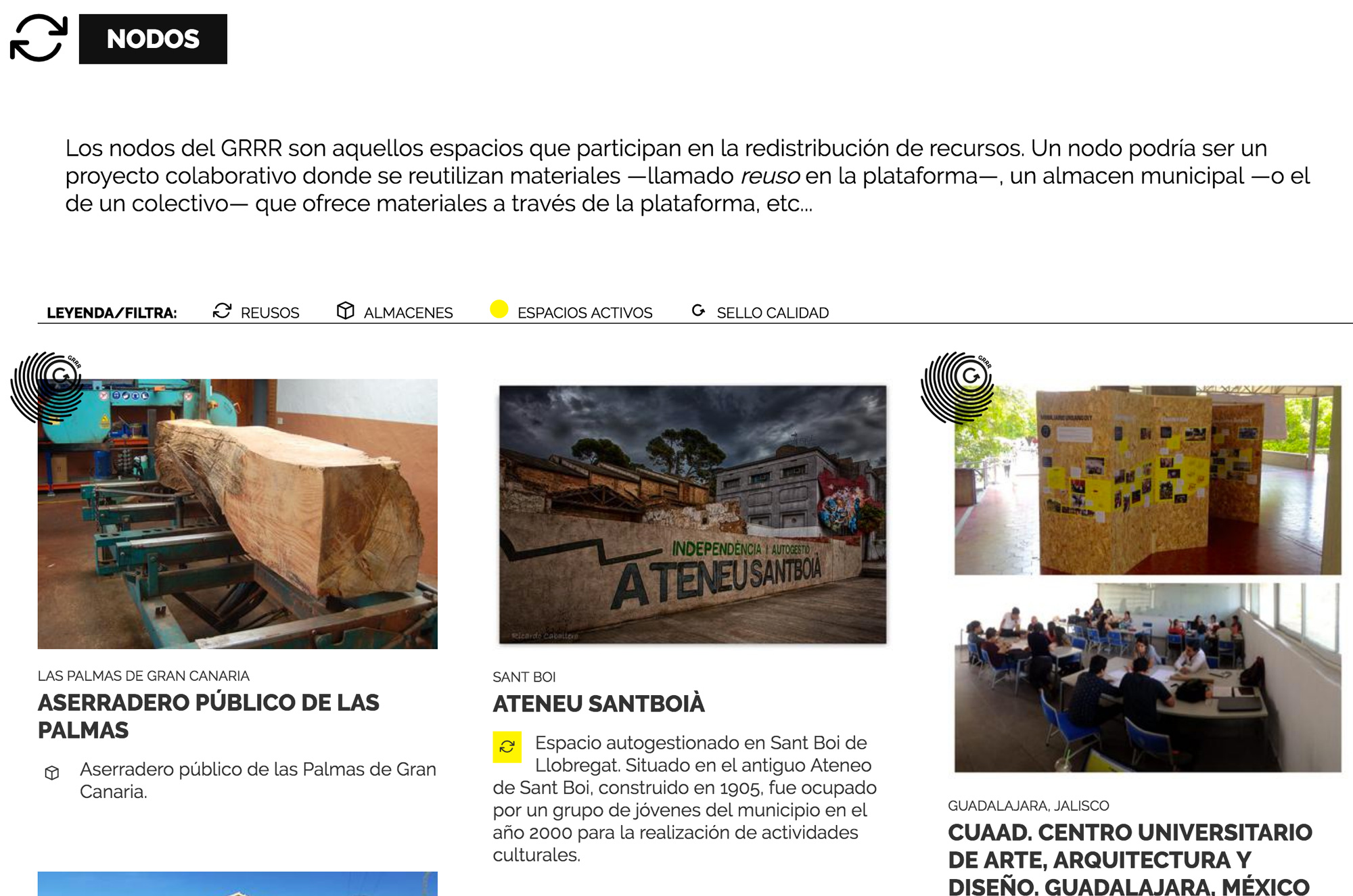GRRR — Plataforma para la reutilización y redistribución de recursos GRRR — Plataforma para la reutilización y redistribución de recursos